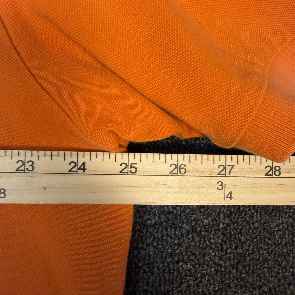 Polo Ralph Lauren Mens XXL Orange Short Sleeve Cotton Polo Shirt Green Pony